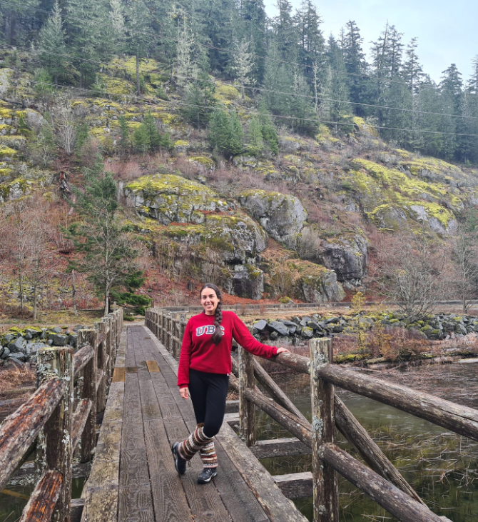 UBC MBA student Regina Figueroa takes in the sights of Squamish  