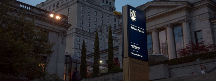 Image of Robson Square sign